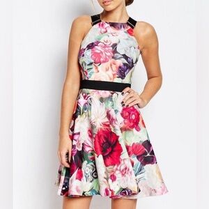 TED BAKER Santa Floral Swirl Dress | Fit & Flare Romantic